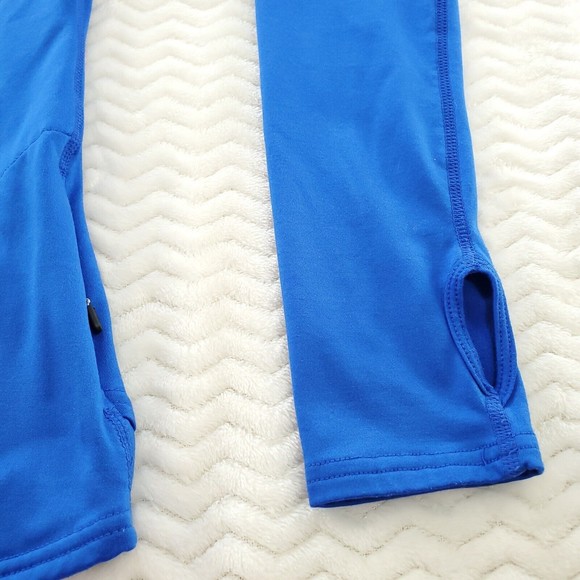 Gapfit Reflective Pullover Half Zip Activewear Bristol Blue Thumbhole Size Small - Picture 12 of 12